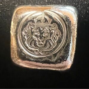 1 oz .999 Silver Bar - Hand Poured Solid Silver Bullion Square #A559